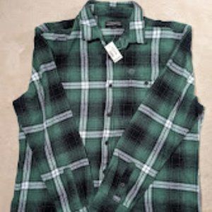 Aeropostale Air Softspun Flannel Shirt Men's XL Green Plaid